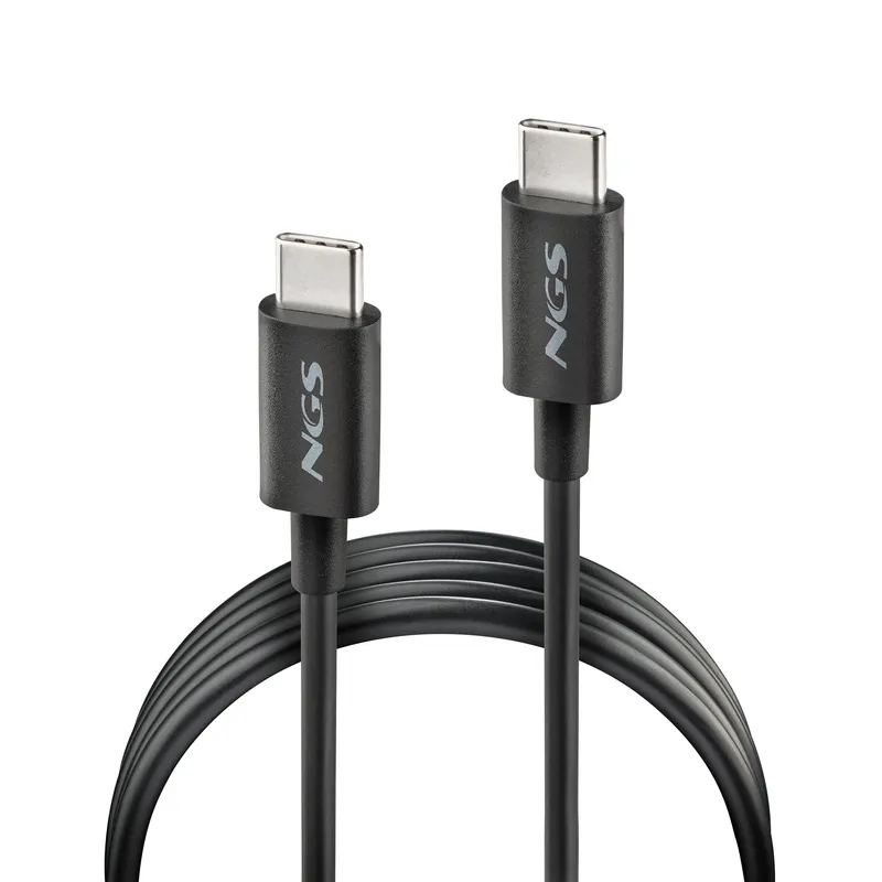 Cable NGS Carga Rapida DE USB C A USB C DE 1 M DE Longitud 60W Black