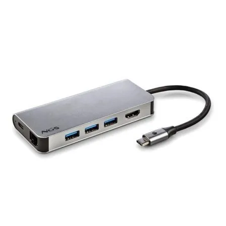 Hub USB NGS 8 Puertos Usb-c CON Adaptador DE Corriente Wonderdock8