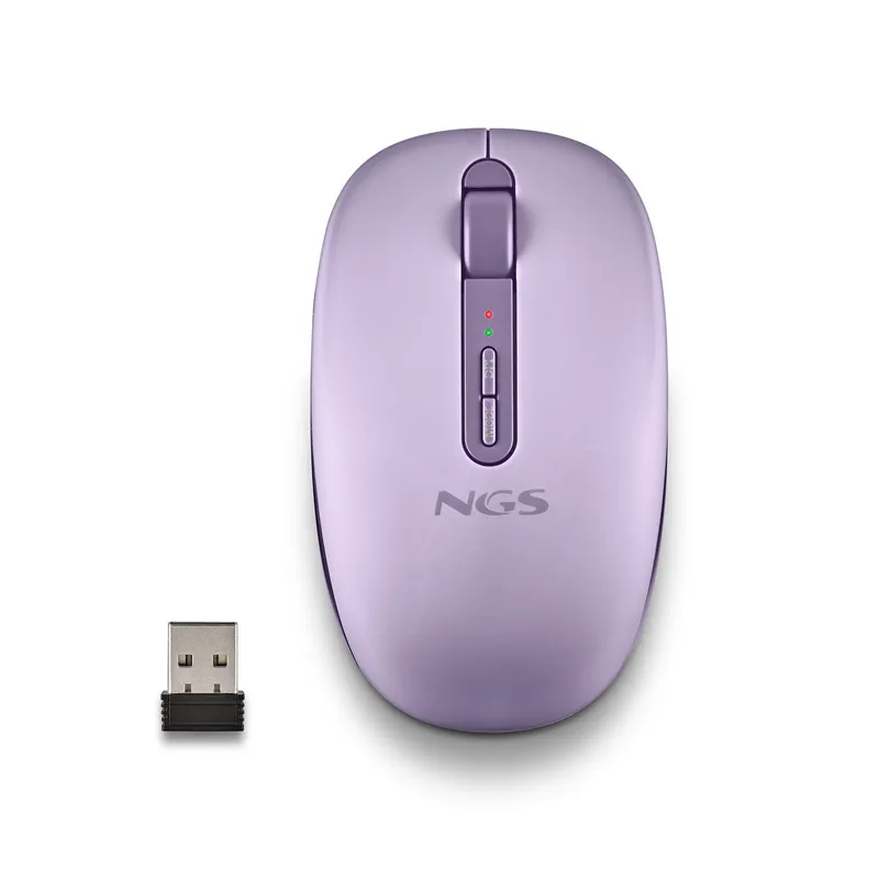 Raton NGS Inalambrico FOG Dual Bt5.2 -2.4ghz Purple Silencioso 1600DPI - foto 2