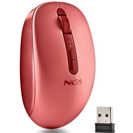 Raton NGS Inalambrico FOG Dual Bt5.2 -2.4ghz RED Silencioso 1600DPI