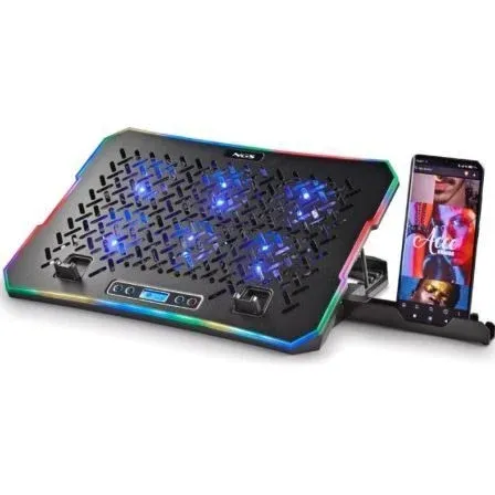 Base DE Refrigeracion NGS Herostand para Portatiles DE Hasta 15.6 6 Ventiladores