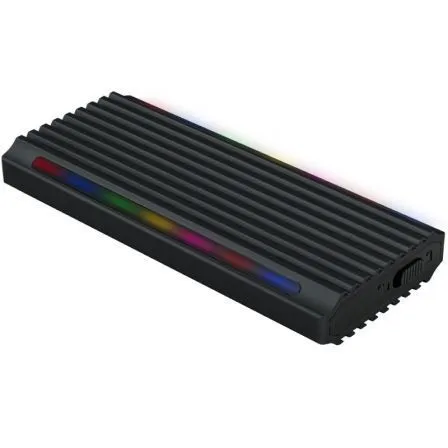 TOOQ CAJA EXTERNA M.2 NGFF/NVMe USB3.1 GEN2 USB-C RGB NEGRO TQE-2222B