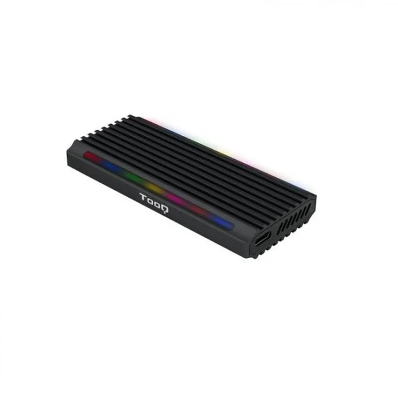 TOOQ CAJA EXTERNA M.2 NGFF/NVMe USB3.1 GEN2 USB-C RGB NEGRO TQE-2222B - foto 2