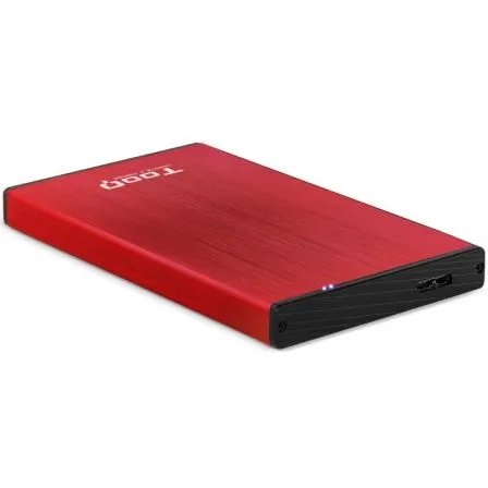 Caja Externa 2.5 Tooq 95 MM SATA USB 3.0/3.1 Gen1 Roja Tooq Tqe-2527r