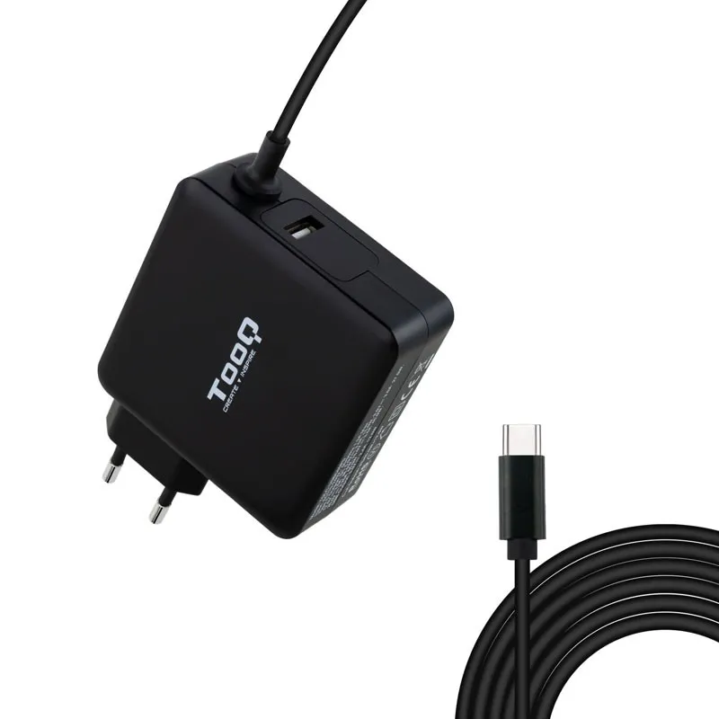 Cargador Portatil Usb-c Tooq Pd3.0 90W Negro Tqlc-usbc90pd