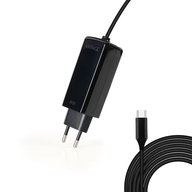 Cargador Portatil 45W Tooq GAN Usb-c PD Cubico Negro Tqlc-usbcgan45pd-c - foto 2