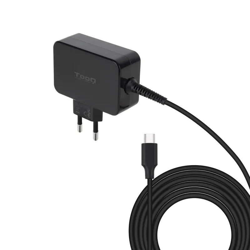 Cargador Portatil 45W Tooq GAN Usb-c PD Negro Tqlc-usbcgan45pd - foto 2