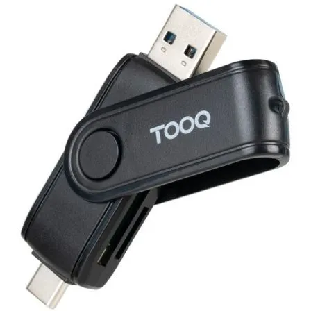 Lector Tarjetas Usb-c 2.0+usb-a 3.0 Sd/tf Negro Tooq Tqr-3003b