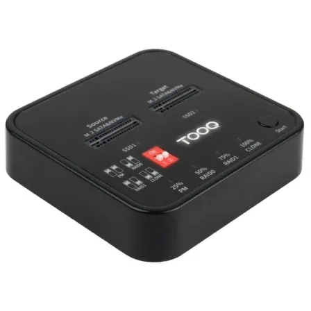DOCK 2xSSD M.2 NVMe PICe USB-C3.2 Gen2 CLONE NEGRO TOOQ TQDS-201B