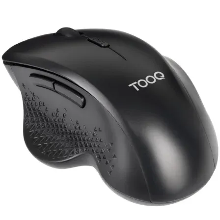 Raton Tooq Inalambrico Ergonomico 1600 DPI 6 Botones Tooq Tqmwg-1105-b