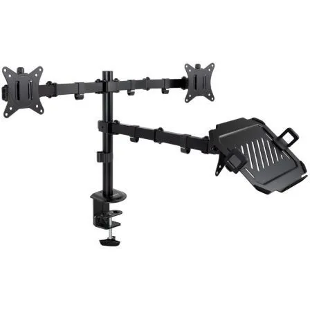 Soporte DE Mesa 2MONITORES 1PORTATIL 2BRAZOS 17-32 Negro Tooq Db1202tn-b