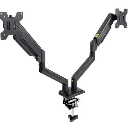 SOPORTE DE MESA MONITOR Giratorio e Inclinable 2 Brazos 13-34 NEGRO TOOQ DB1434TNR-B
