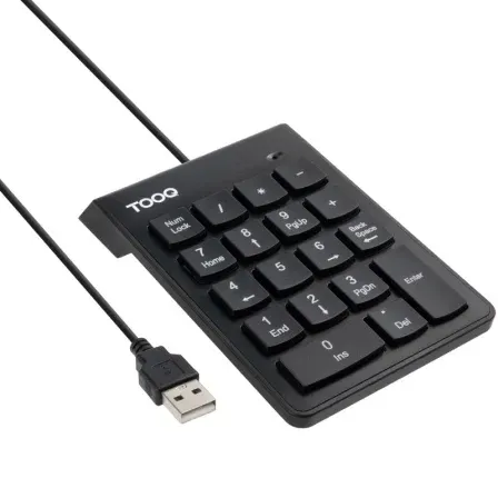 Teclado Tooq Numerico USB 19 Teclas Negro Tqk-2001-b