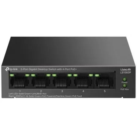Switch Tp-link 5P Gigabit CON 4P Poe+ Ls105gp