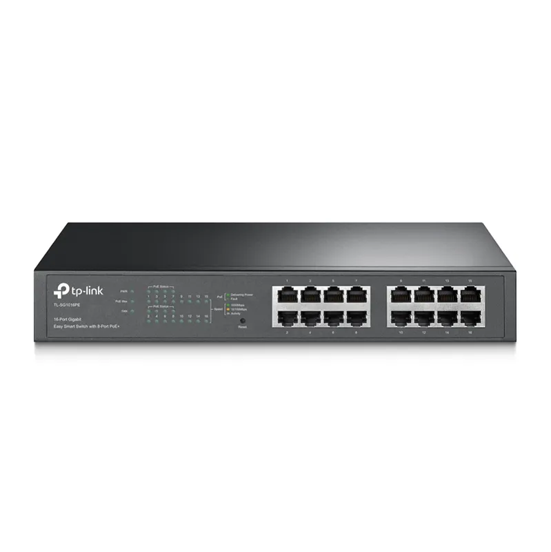 SWITCH TP-LINK 16P 8X10/100/1000(PoE)+ 8x10/10/1000 RACK TL-SG1016PE - foto 2