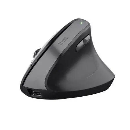 Raton Trust Vertical Bayo II Inalambrico Ergonomico USB Negro 25145