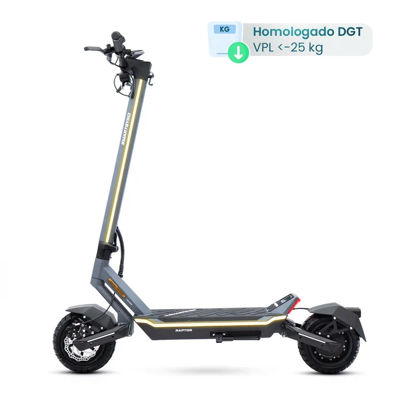 smartGyro Patinete eléctrico Raptor EVO - Reacondicionado Certificado SAT (Homologado DGT)