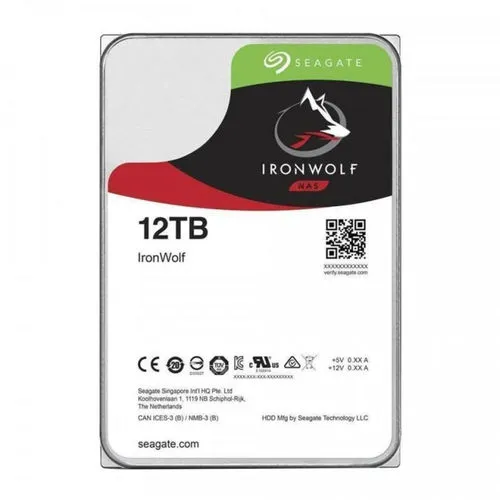 Disco Duro HDD SEAGATE NAS 3.5" 12TB 7200RPM 256MB SATA3 IRONWOLF NAS