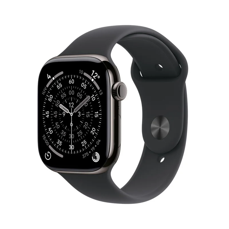 Apple Watch Series 11/ GPS/ Cellular/ 42mm/ Titanio Negro/ Pizarra Correa Deportiva Negro (M/L)