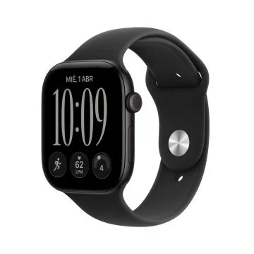 Apple Watch Series 12/ GPS/ 46mm/ Negro/ Correa Deportiva Negra (S/M)