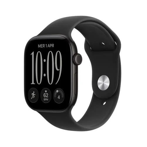 Apple Watch Series 12/ GPS/ 46mm/ Negro/ Correa Deportiva Negra (M/L)