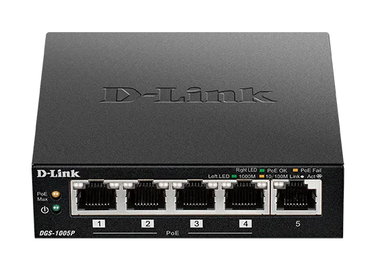 SWITCH D-LINK DGS-1005P 5PTOS 10/100