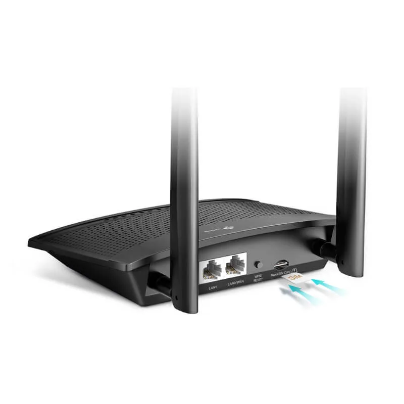 ROUTER TP-LINK TL-MR100 2PTOS LAN/1PTO MICRO SIM WIFI-N/300MBPS 2ANTENAS