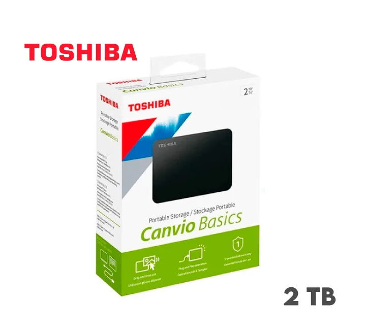 HDD TOSHIBA EXTERNO 2.5" 1TB USB3.2 CANVIO BASIC NEGRO