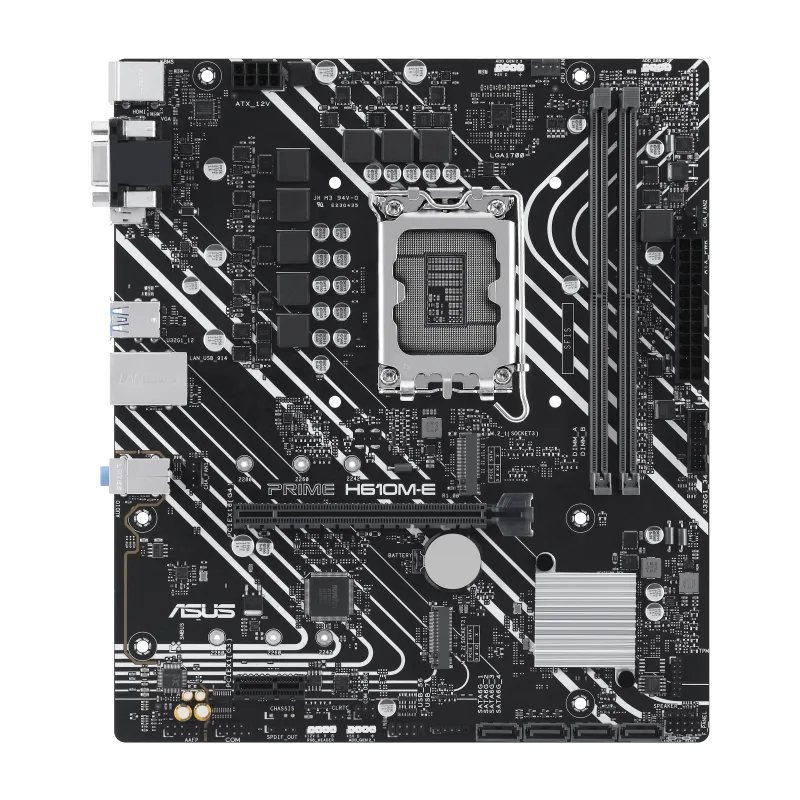 PLACA ASUS PRIME H610M-E D4-CSM INTEL1700 2DDR4 HDMI PCIE4.0 4SATA3 USB3.2 MATX - foto 2