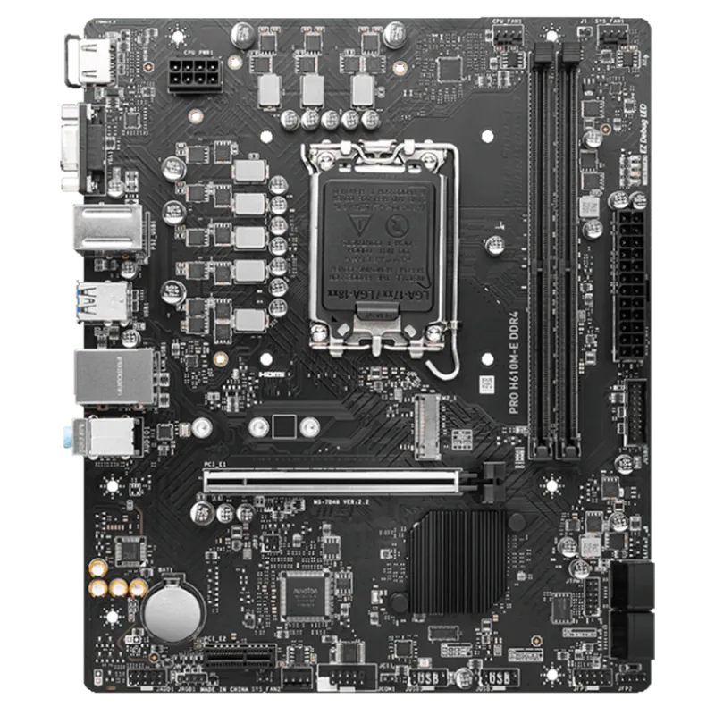 PLACA MSI PRO H610M-E D4 INTEL1700 2DDR4 HDMI 4SATA3 MATX - foto 3