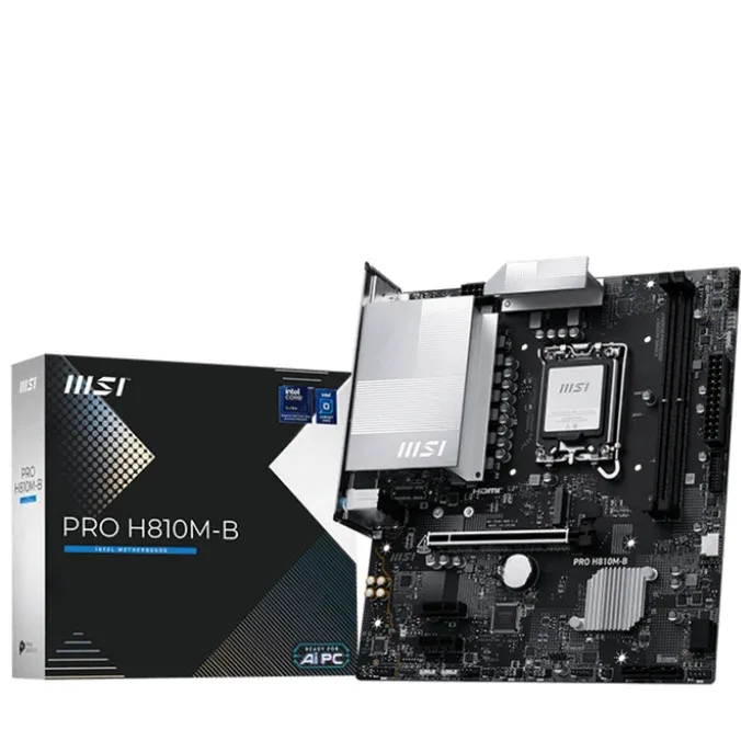 PLACA MSI PRO H810M-B INTEL1851 2DDR5 PCIE5.0 4SATA3 MATX