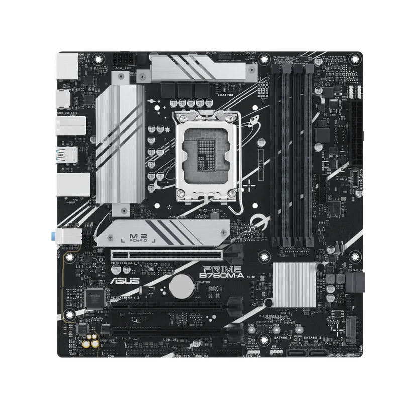 PLACA ASUS PRIME B760M-A CSM DDR5 INTEL1700 MATX 4XDDR5 2HDMI PCIE4.0 4SATA USB3.2 MATX - foto 2