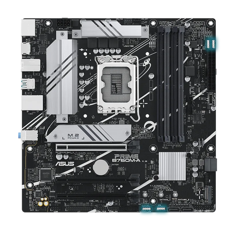PLACA ASUS PRIME B760M-A CSM DDR5 INTEL1700 MATX 4XDDR5 2HDMI PCIE4.0 4SATA USB3.2 MATX - foto 3