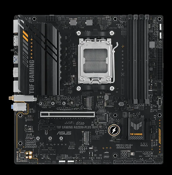 PLACA ASUS TUF GAMING A620M-PLUS AMD AM5 4DDR5 HDMI 2PCIE3 1PCIE4.0 4SATA3 USB3.2 MATX - foto 2