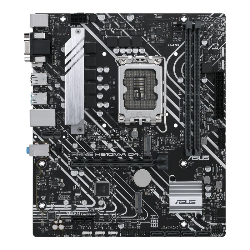 PLACA ASUS PRIME H610M-E-CSM INTEL1700 2DDR5 HDMI PCIE4.0 4SATA3 USB3.2 MATX - foto 2