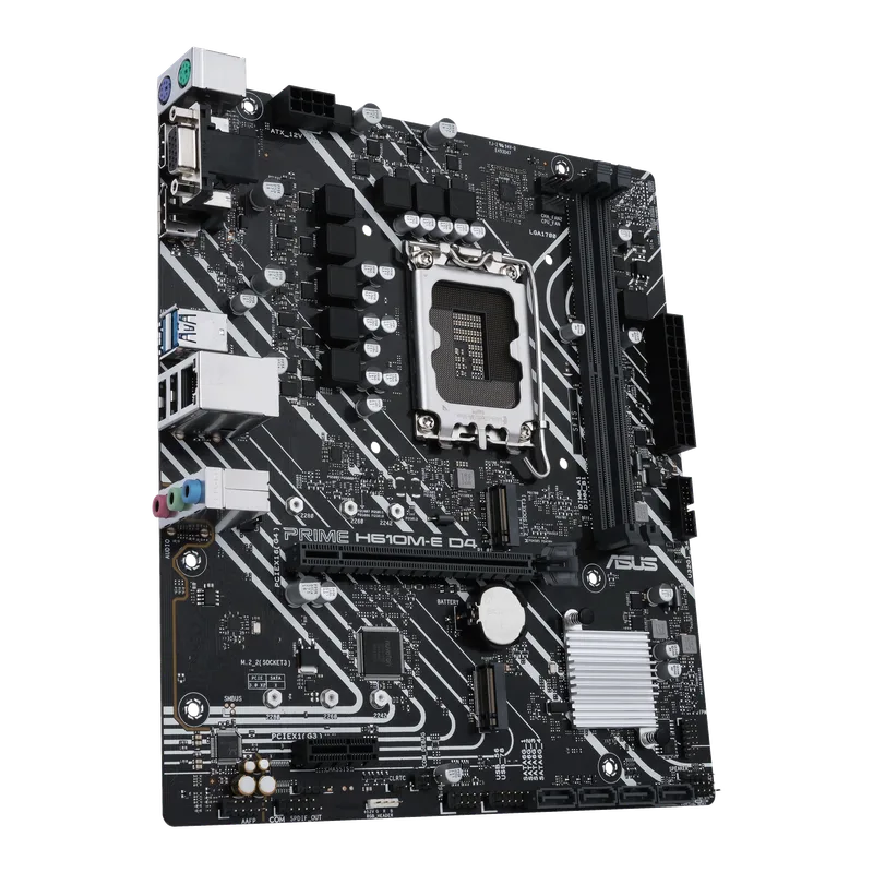 PLACA ASUS PRIME H610M-E-CSM INTEL1700 2DDR5 HDMI PCIE4.0 4SATA3 USB3.2 MATX - foto 3
