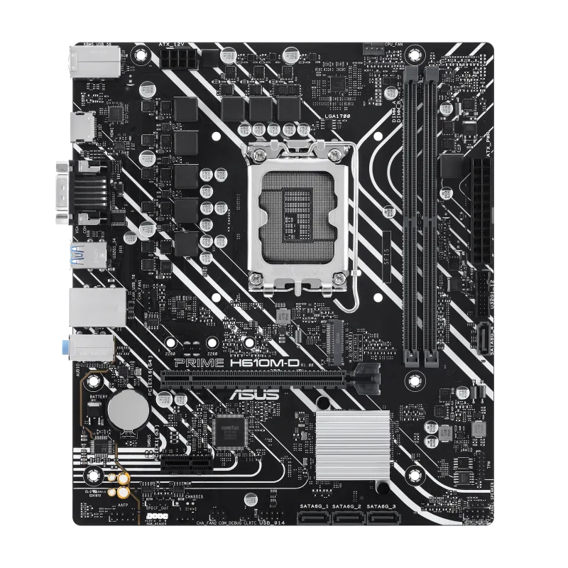PLACA ASUS PRIME H610M-D INTEL1700 2DDR5 HDMI/VGA PCIE4.0 4SATA3 USB3.2 MATX