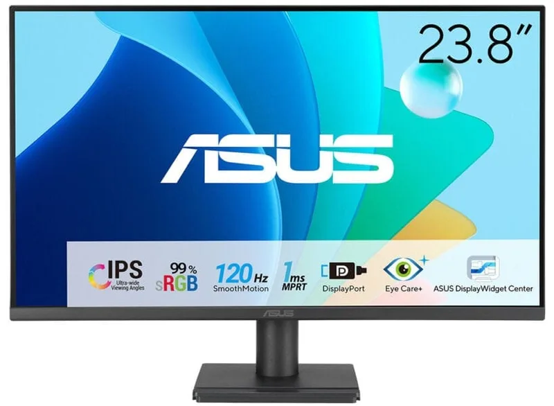 MONITOR GAMING ASUS VA249QG 23.8FHD 1920X1080 IPS 1MS 120HZ 1*HDMI/1*VGA/1*DP 2ALTAVOCES NEGRO