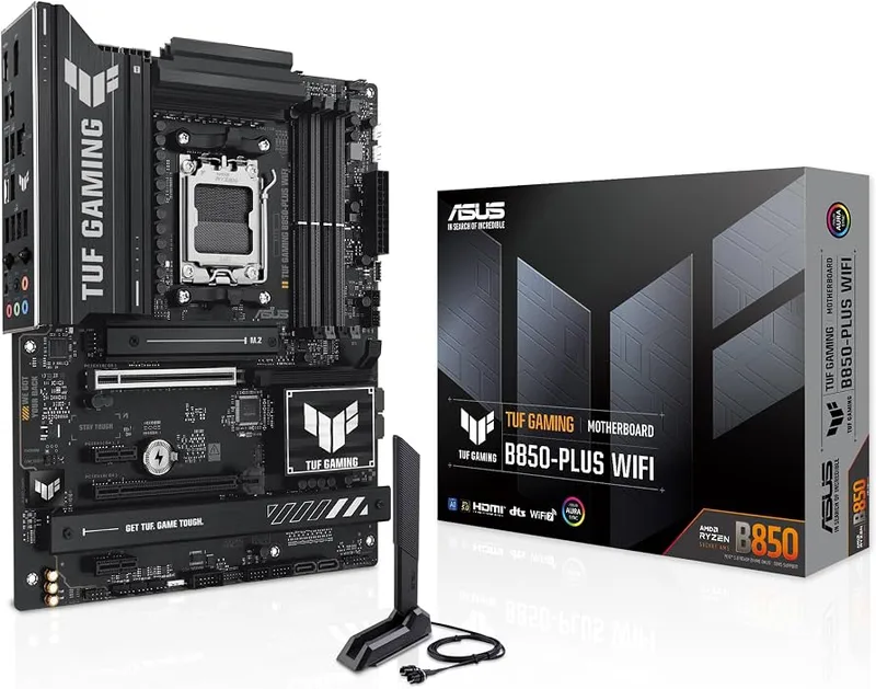 PLACA ASUS B850-PLUS-CSM AMD AM5 4DDR5 HDMI/DISPLAYPORT PCIE5.0 SATA3 USB3.1 ATX - foto 2