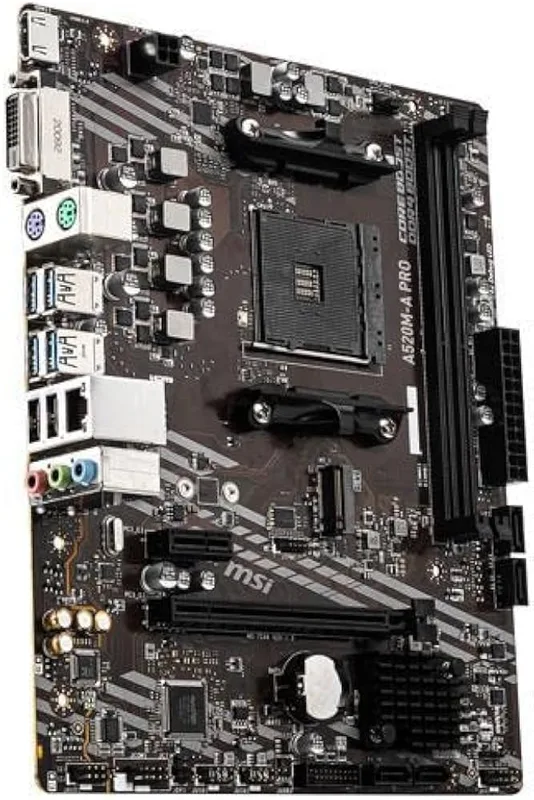 PLACA MSI A520M-A PRO AMD AM4 DDR4 HDMI PCIE3.0 USB3.2 MATX - foto 2