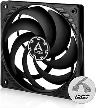 VENTILADOR 12CM ARCTIC P12 PWM PST NEGRO SLIM