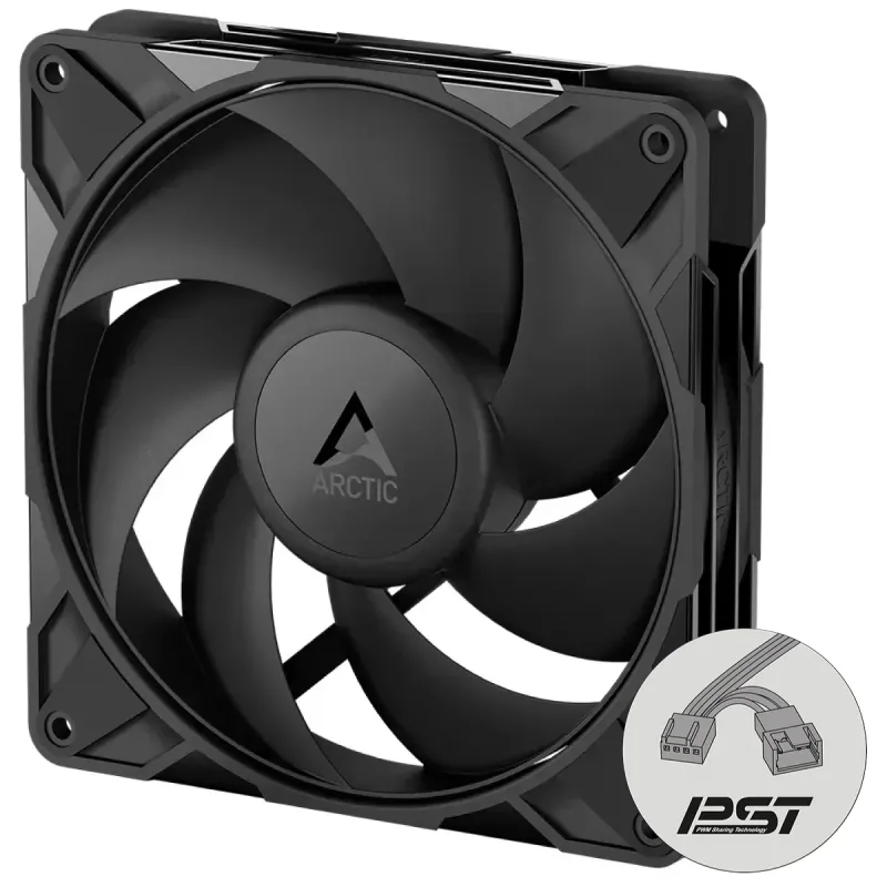 Ventilador 12CM Arctic P12 PRO PST Negro - foto 3