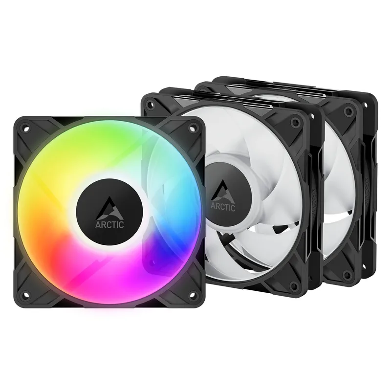 VENTILADOR 12CM ARCTIC P12 PRO RESERVE A-RGB PACK 3 UNIDADES