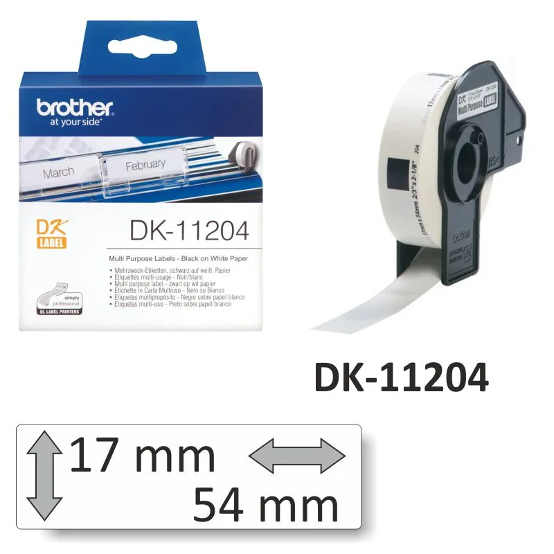 ROLLO ETIQUETAS BROTHER DK11204 17X54