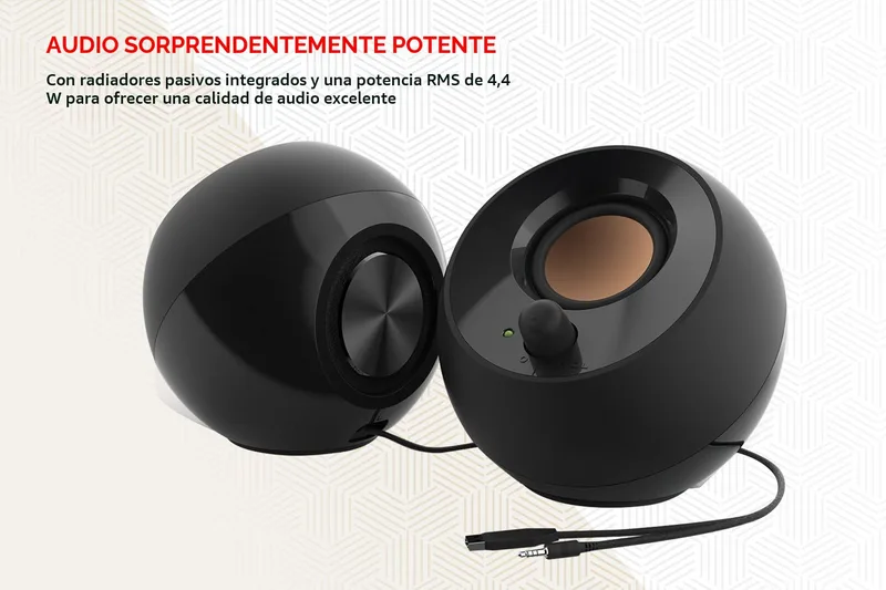 Creative Labs Altavoces Creative Pebble 2.0 Jack3.5mm Negro - foto 4
