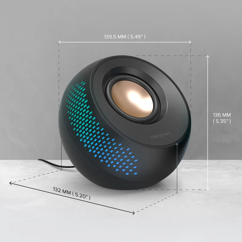 ALTAVOCES CREATIVE PEBBLE X 2.0 BT NEGRO RGB