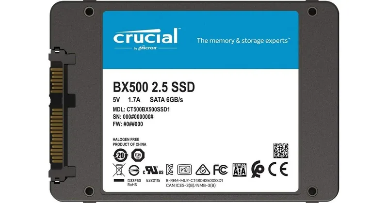 SSD CRUCIAL 2.5 500GB SATA3 BX500 - foto 2