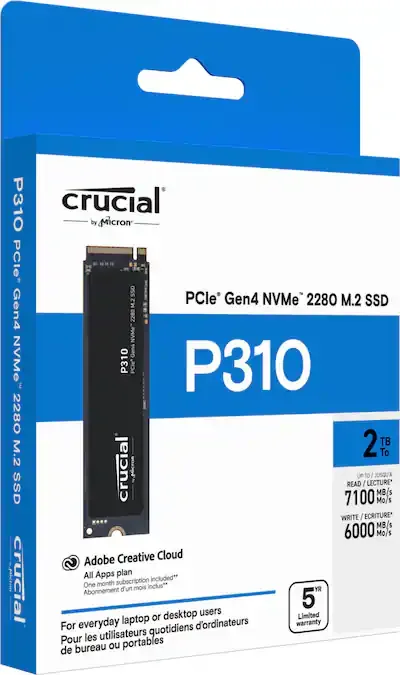 SSD CRUCIAL M.2 1TB PCIE4.0 NVME P310 - foto 3