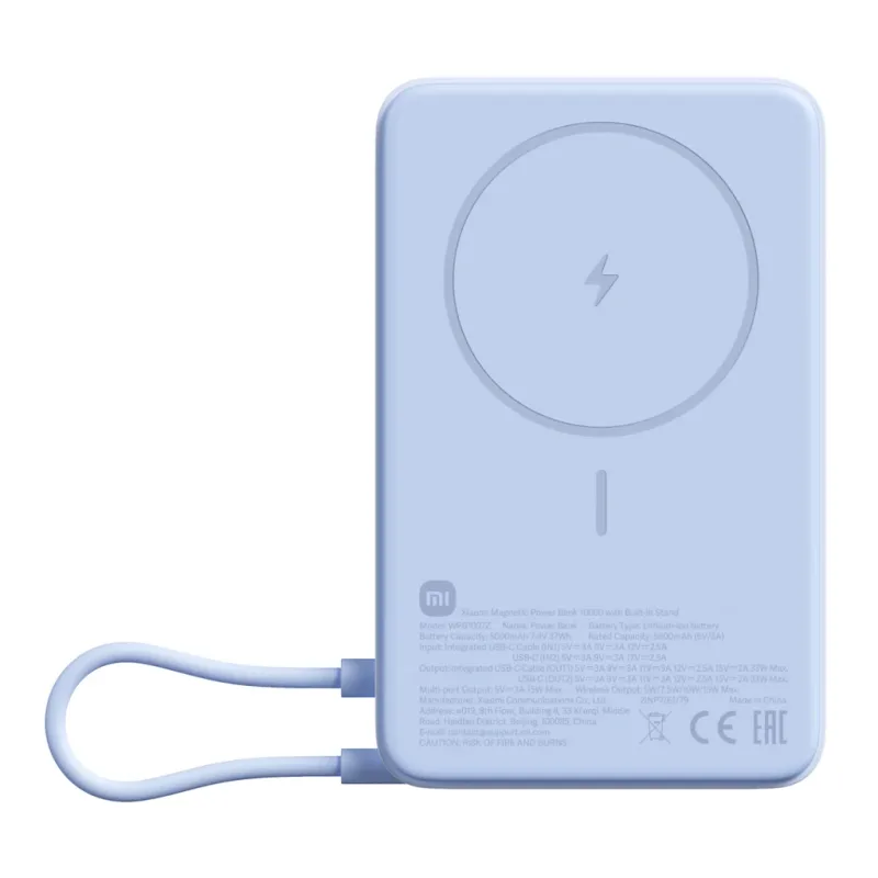 POWERBANK XIAOMI MAGNETIC POWERBANK 10000MAH WITH BUILT-IN STAND BLUE - foto 3