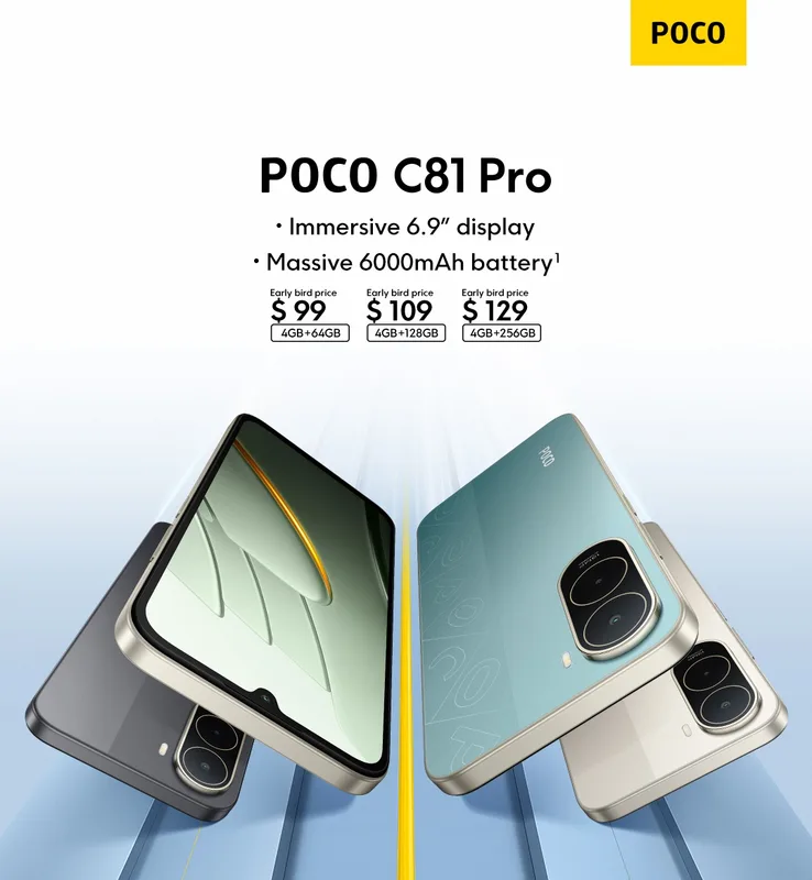 Xiaomi Smartphone Poco C81 PRO 6,90" 120HZ 4gb/128gb Black - foto 3